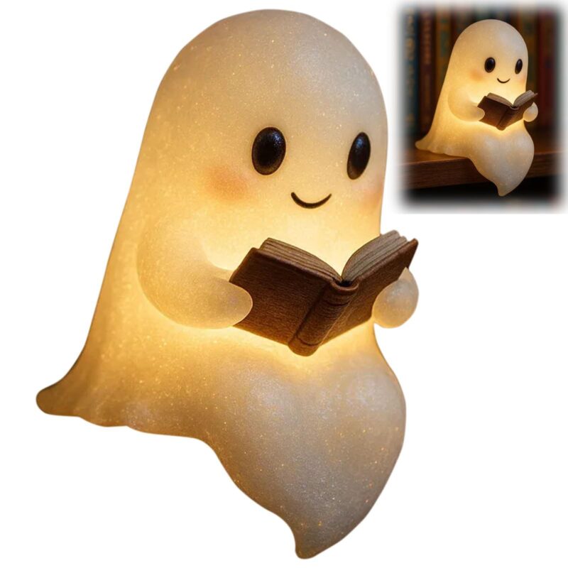 Cute Ghost Reading Lamp Halloween Reading Night Light - Image 2