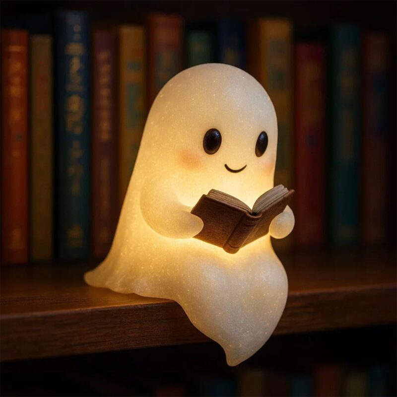 Cute Ghost Reading Lamp Halloween Reading Night Light